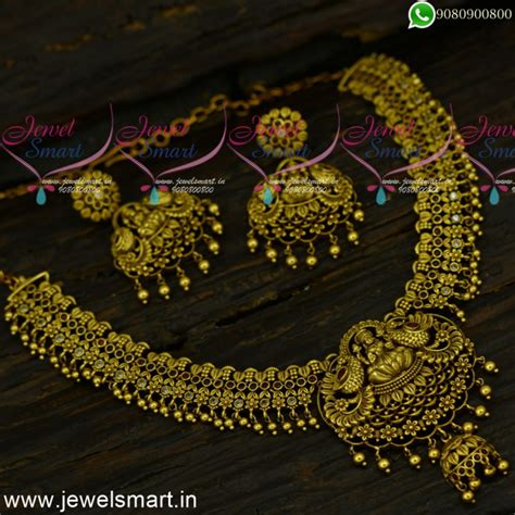 Amazing Floral Chain Temple Gold Necklace Design Antique Jewellery ...