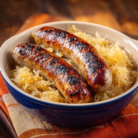 Bratwurst with Sauerkraut: Juicy Skillet Perfection - Meals & Recipes