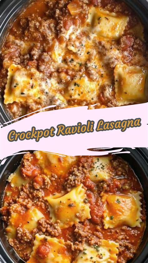 Crockpot Ravioli Lasagna recipe | Recipe | Dinner recipes crockpot ...