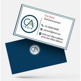 Professional visiting card designs for chartered accountants.