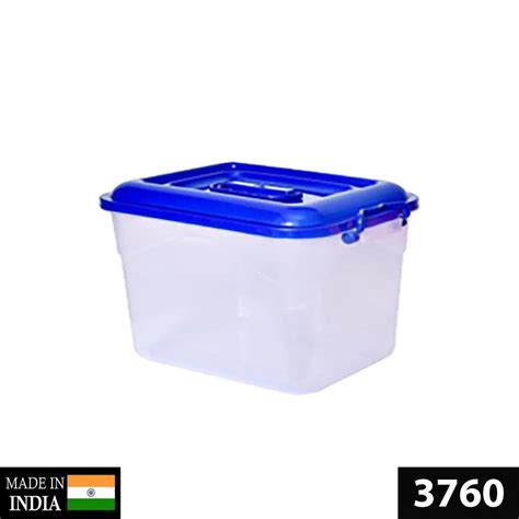 Plastic Container with Side Lock-Handle for Flour, Pulses, Cereal, Atta ...