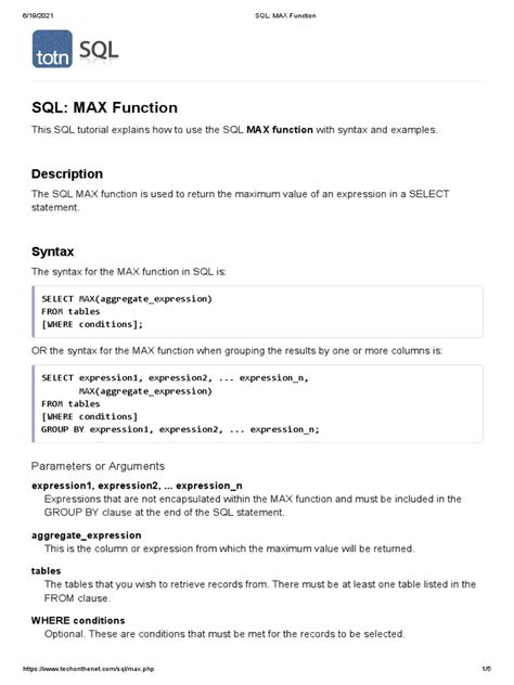 Image result for Write SQL Using Max in Access