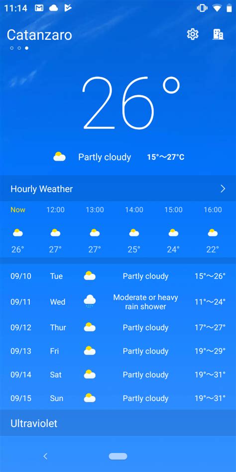 Weather Forecast Pro fornisce previsioni meteo dettagliate fino a sette ...