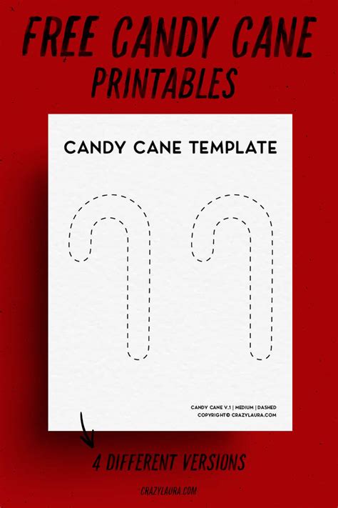 Free Printable Candy Cane Template | Printable Templates