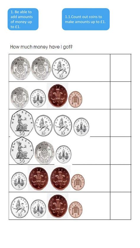 Image result for Adding Coins Worksheet