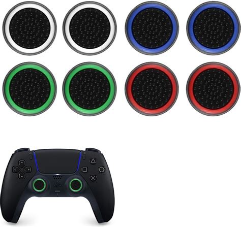 8 Pcs Thumb Grips Compatible with PS5 & PS4 Controller Controller Grip ...