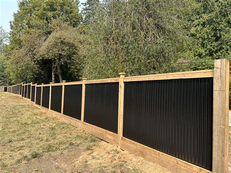 Corrugated Metal Fence Installation