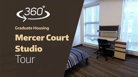 UW HFS | Graduate Housing - Mercer Court Studio 360° Tour - YouTube
