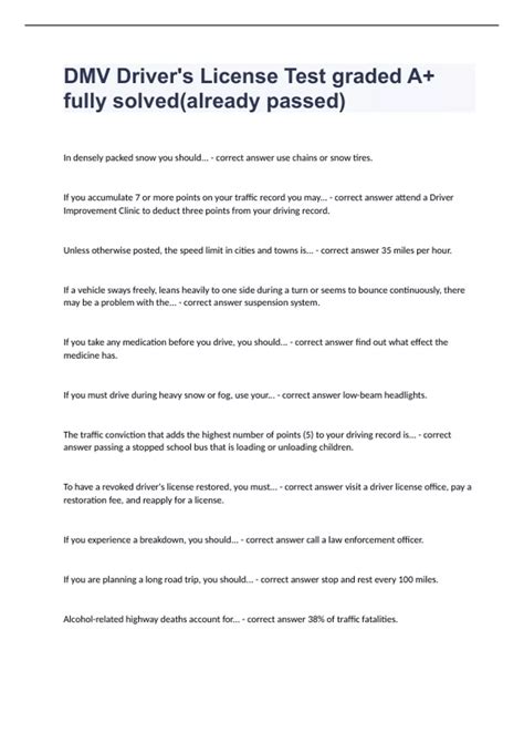 Image result for Driver License Test Questions