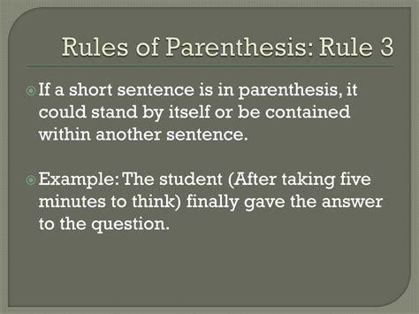 Image result for Parenthesis Comma Rule