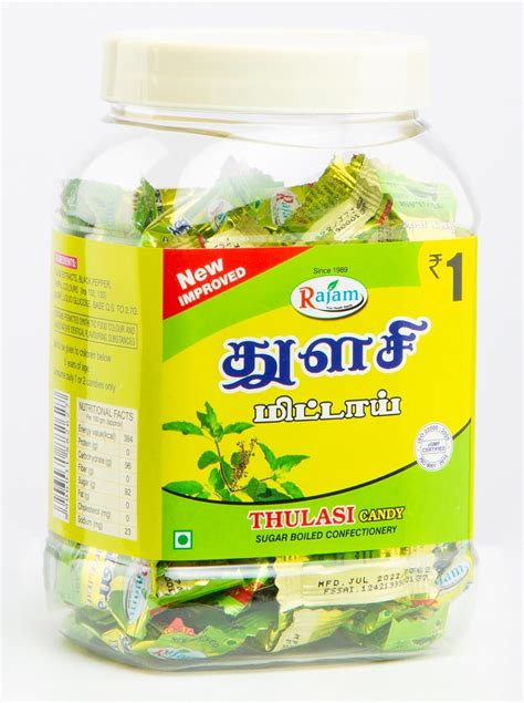 Rajam Thulasi Candy 270 Gram (Rs.1 pouch * 100 candy) - Tulasi Candy ...