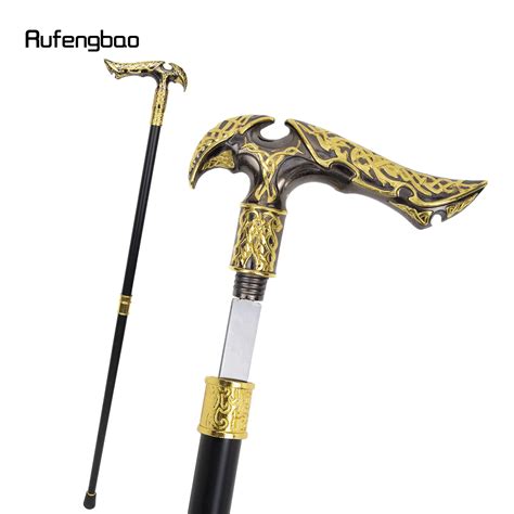 Gold Black Luxury Type Walking Stick With 26cm Hidden Sword Self ...