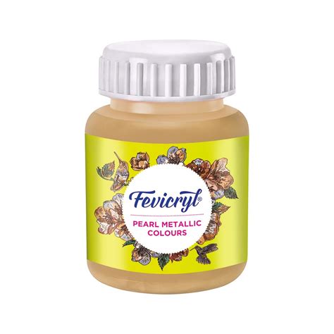 Fevicryl Pearl Metallic Colour (Gold, 100 ml) for Art and Craft Paint ...