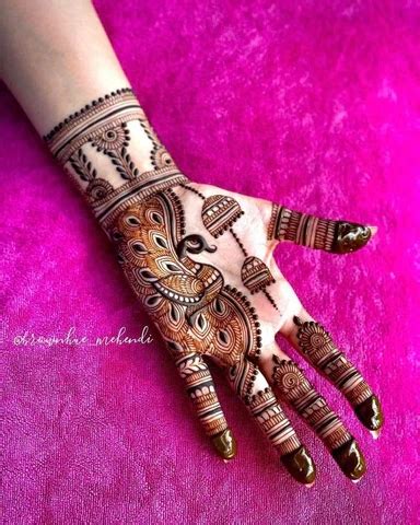 Royal Front Hand Mehndi Design for Bride - 2026