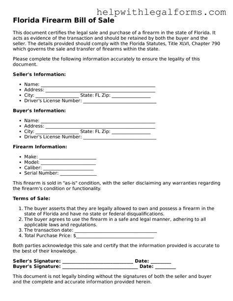Make Your Florida Firearm Bill of Sale With Our Free Template