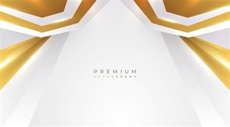 Luxury White and Gold Background with Golden Lines and Paper Cut Style ...