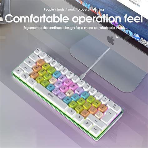 Buy DGG 60% Wired Gaming Keyboard,Colorful Rainbow Key Cap,RGB ...