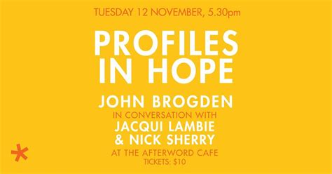 Profiles in Hope: John Brogden in conversation with Jacqui Lambie and ...