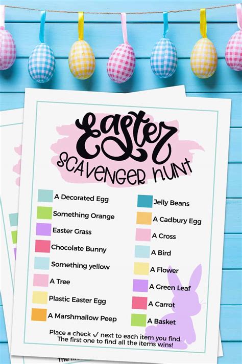 FREE Printable Easter Scavenger Hunt - Made with HAPPY