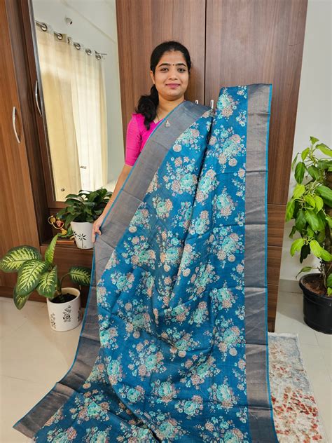 Pure Desi Tussar - Cobalt Blue – Looms Legacy
