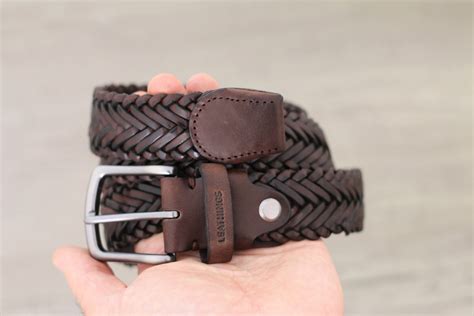 Braid Leather Belt Full Vegetable Tanned Leather Braided Belts | Etsy