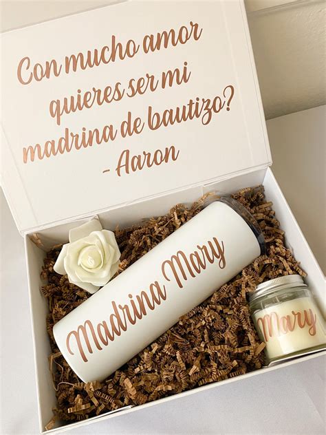Madrina Proposal Box in Spanish Quieres Ser Mi Madrina De Bautizo Madrina De Primera Comunion ...