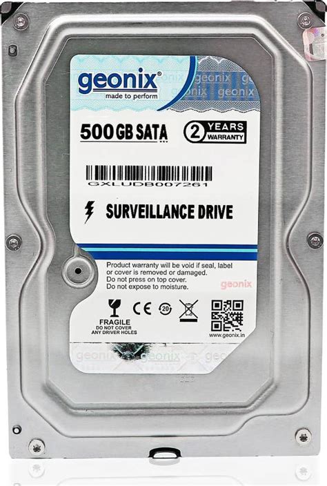 GEONIX HDD 500 GB Desktop Silver SATA Internal Hard Disk Drive (HDD ...