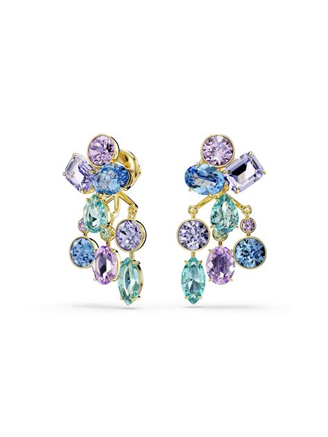 Buy SWAROVSKI Gema Multicolored, Gold-Tone Plated Earrings Online