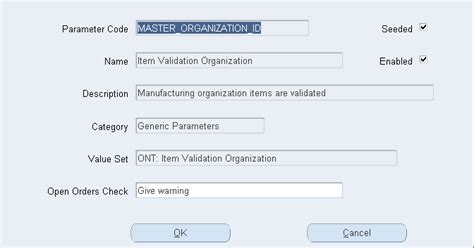 Order Management: Setting OM System Parameters « Learn Oracle