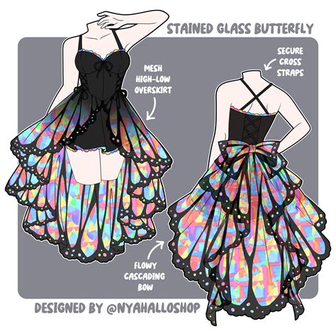 [PRE-SAMPLE PRE-ORDER] Stained Glass Butterfly Dress | Dress design drawing, Clothes design ...