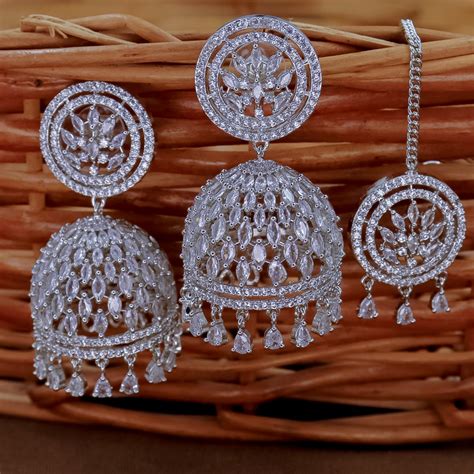 American Diamond Earrings – Kuvar Jewels