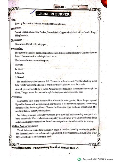 New Doc 10-06-2024 12 - Record material - NOKO Expt : 1. BUNSEN BURNER ...