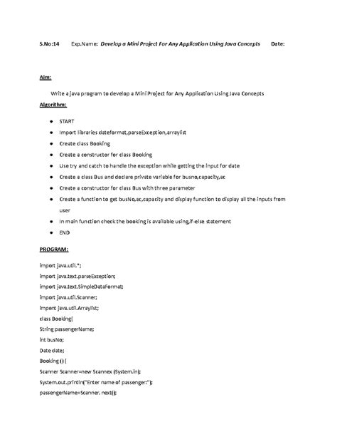 OOPS 14 - dfdfg fgdg - S:14 Exp: Develop a Mini Project For Any ...