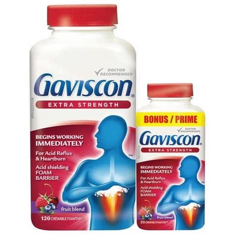 145 tabs of Gaviscon extra strength fruit blend India | Ubuy