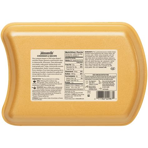 Nutrition In Johnsonville Brats