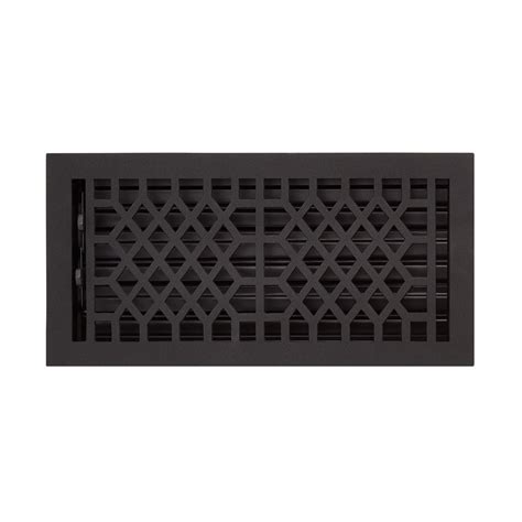 Antique Style Cast Iron Oversized Floor Register-Black Powder Coat-8 ...