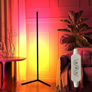 Corner Floor Lamp,65” Color Changing LED Floor Lamp with Music Sync ...