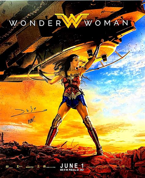 Gal Gadot Autograph Wonder Woman Poster