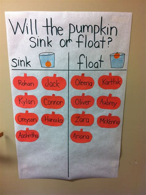 Sink Or Float Experiment Worksheet