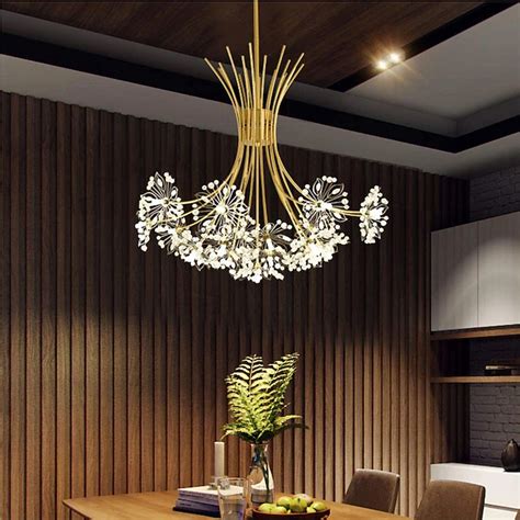 13/19 Heard Modern Fireworks Chandelier G4 Lamp Cap Crystal Dandelion ...