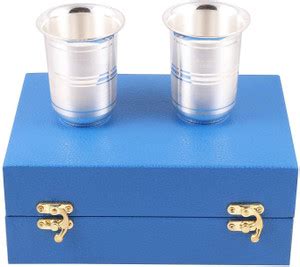 MSA Jewellers (Pack of 2) Pure Silver Glass Set Glass Set Water/Juice ...