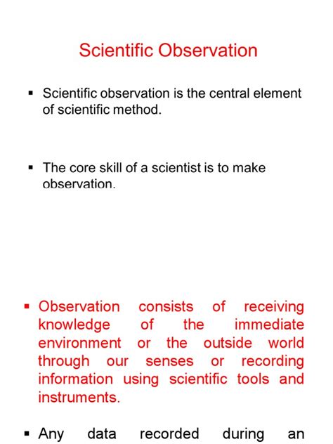 Scientific Observation | PDF | Theory | Observation