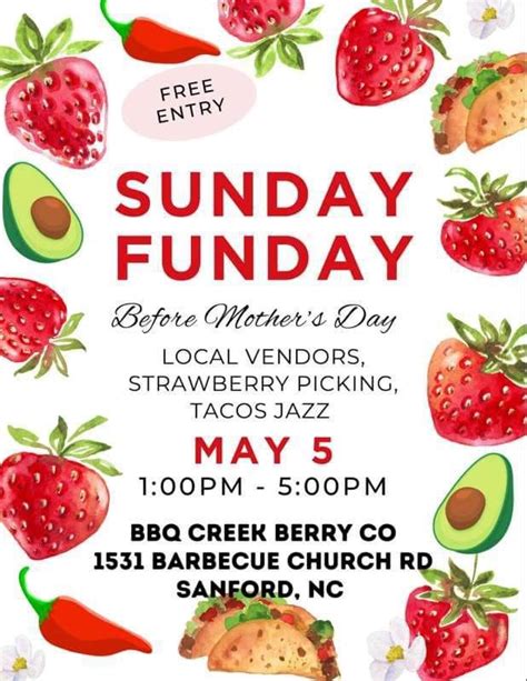 ???Sunday Funday before Mother’s Day???, Barbecue Creek Berry Co. at ...