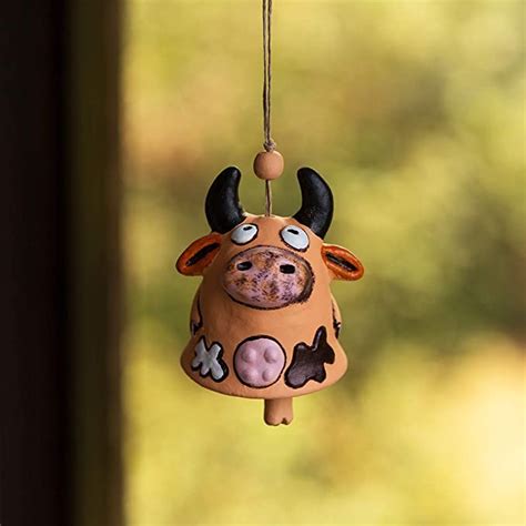 ExclusiveLane Bovine Melody Terracotta Handmade & Hand-Painted Door ...