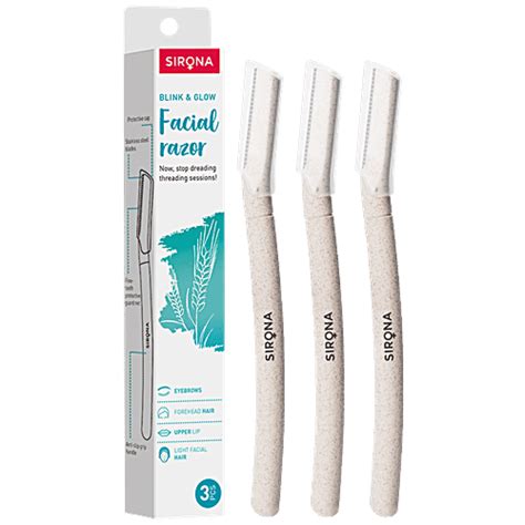 Buy SIRONA Blink and Glow Eyebrow & Face Razor for Painfree Facial Hair ...