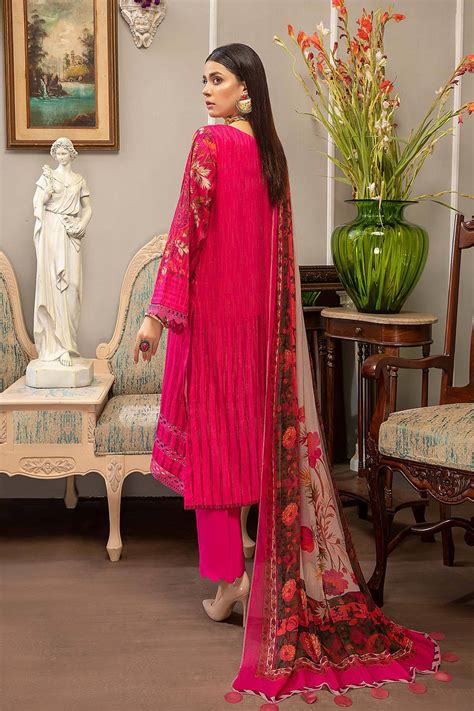 Bin Rashid by Charizma · Embroidered Linen Masoori with Chiffon Dupatt ...
