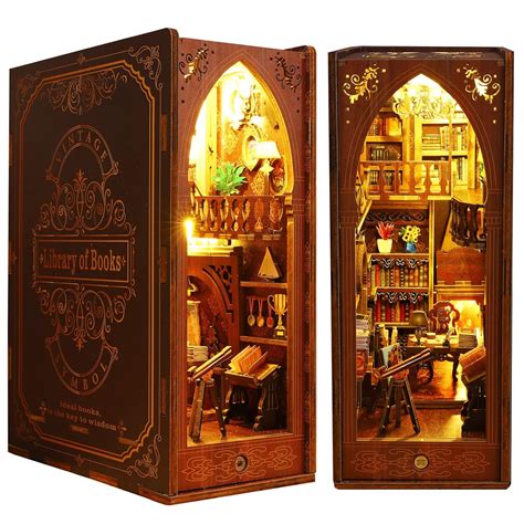 Buy Spilay DIY Dollhouse Book Nook Kit,DIY Booknook Bookshelf Insert ...
