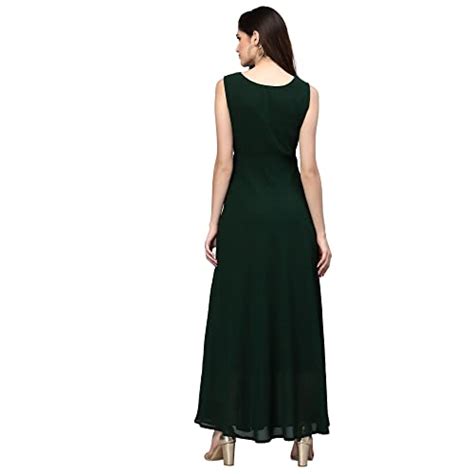 Buy AAYU FIT & Flare Solid Pleated NEACK Dress Green (42 Size) at Amazon.in