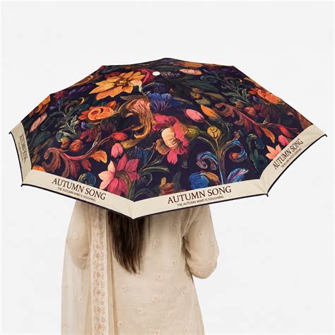 Elegant Floral UV Protection Tested Folding Umbrella with Auto Open De ...