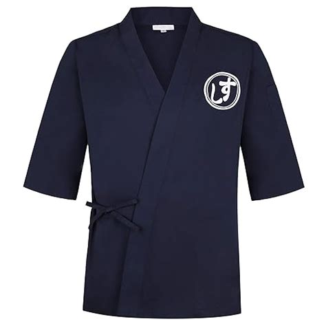 Buy Japanese Chef Coat Jacket Sushi for Men Restaurant Catering Uniform ...